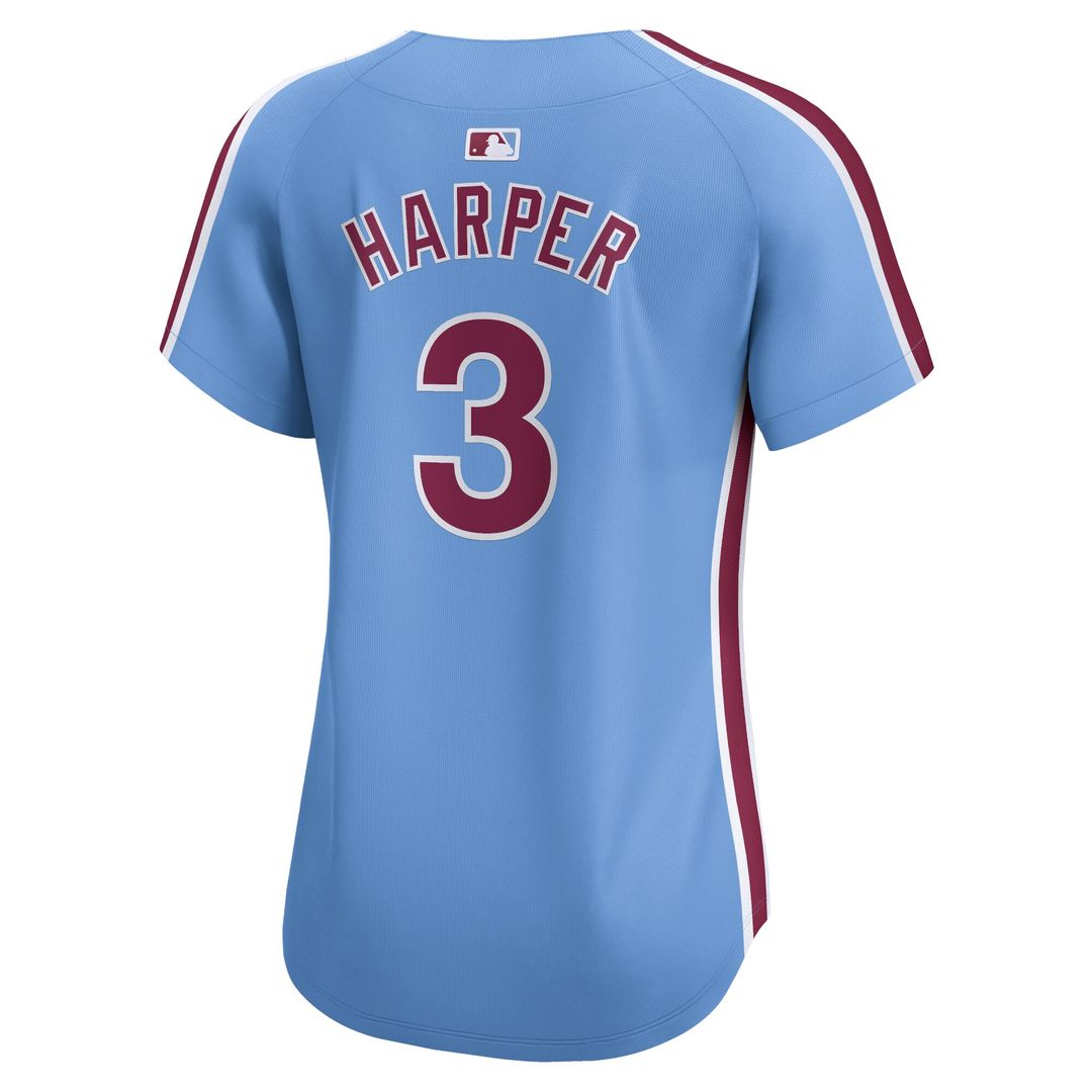 Bryce Harper Philadelphia Phillies Nike Women's Alternate Limited Player Jersey – Light Blue